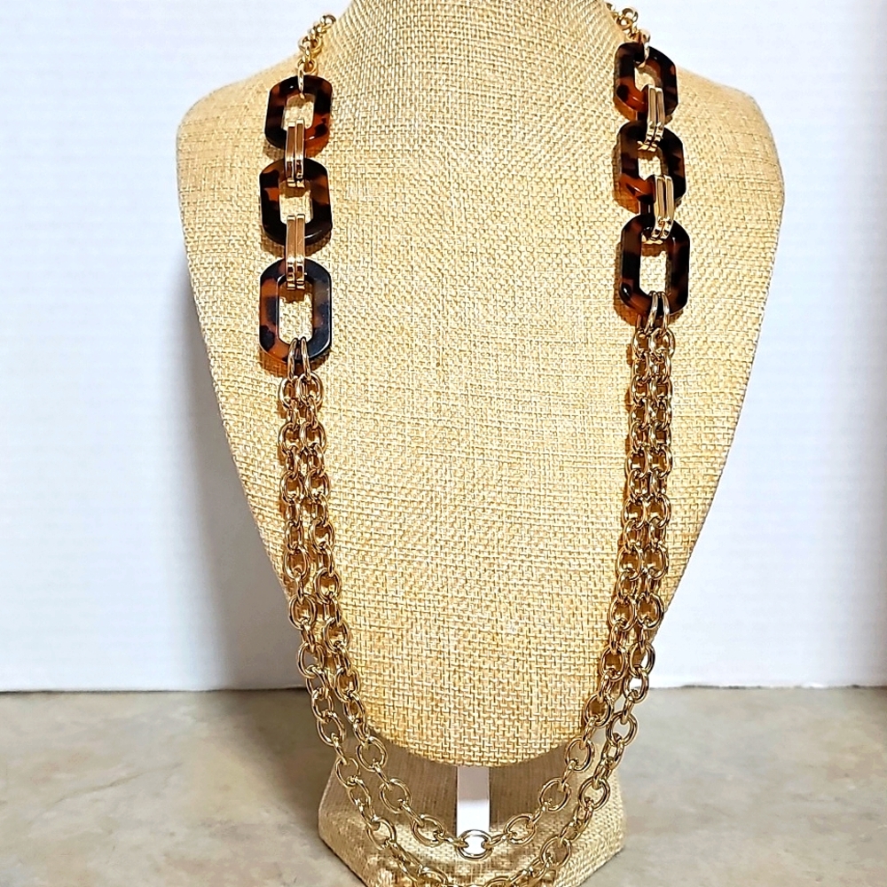 Elegant Charter Club Long Statement Chain Link Necklace